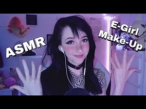 ASMR ☾ E-Girl Make-up Tutorial I guess ~ close up whispering & make-up tapping