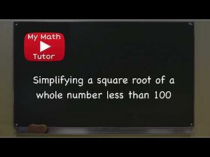 ALEKS | Simplifying the square root of a whole number less than 100