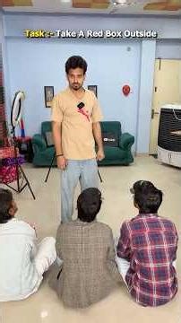 Task- Take A Red Box Outside🤫 #shorts