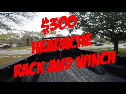 Custom Truck Bed Rails and Headache Rack Build with Winch and LED Lights