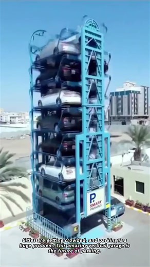 This Parking Garage Stacks Cars Vertically