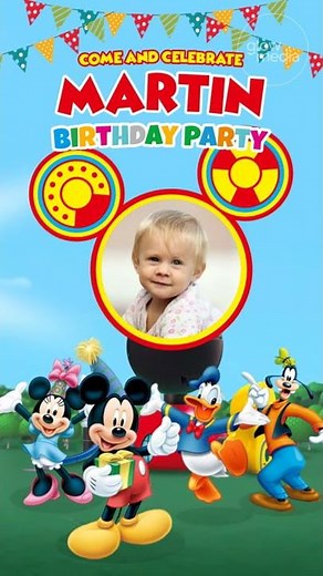 MICKEY MOUSE - BIRTHDAY INVITATION VIDEO