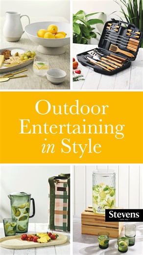 ☀️ Get Summer Ready with Stevens! Explore stylish serveware, kitchen essentials, and everything you need to entertain with ease. | Stevens | Facebook