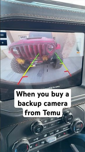 POV: You bought a backup camera from Temu