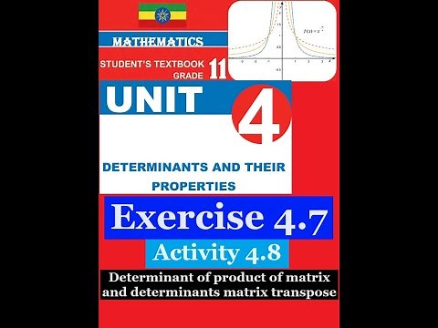 Mathematics Grade 11 Unit 4 Exercise 4.7 and Activity 4.8‪@mathT_21‬