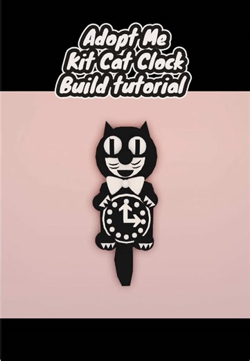 Adopt Me Kit Cat Clock build tutorial! Here’s how to build a retro cat clock for your Adopt Me homes! 🐈‍⬛🕰️😻 #adoptme #adoptmebuild #adoptmetutorial #kitcatclock #cat