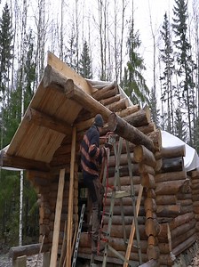 Building Log house | Camping Life