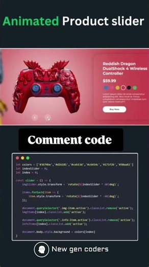 Animated Product Slider #coding #codeflow #webdesign #viral #python #frontendcourse #webdevelopment