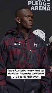 The former UFC Middleweight champion Israel Adesanya delivered his heartfelt final message before his UFC return tomorrow night in the main event of UFC Seattle against Joe Pyfer