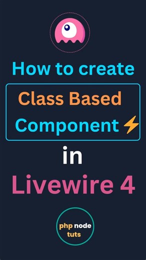 ⚡How to create a class based component in Livewire 4 #shorts #livewire4 #laravel13