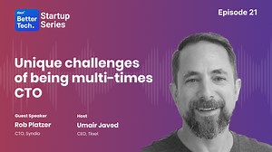 🔊 #BetterTech Podcast | Startup Series | Ep 21 💬 Host Umair Javed, CEO #tkxel, chats with Rob Platzer, CTO, Syndio - building expert-backed technology that helps companies measure, achieve, and sustain workplace equity. Rob being a CTO multiple times, says the differences between a service and a product company have a big impact on the role of the CTO. According to Rob, creating diverse culture empowers people, organisations have to build trust through honest interaction and give their people 