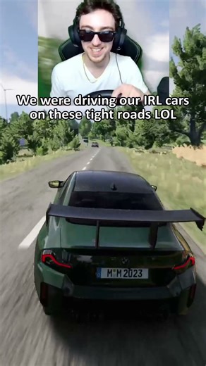 We were driving our IRL cars on these tight roads LOL