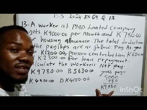 Business Studies external G9 2024 net pay question