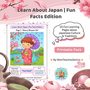 Japanese Culture Fun Facts – Kids Educational Printable Pack (instant Download) - Etsy Canada