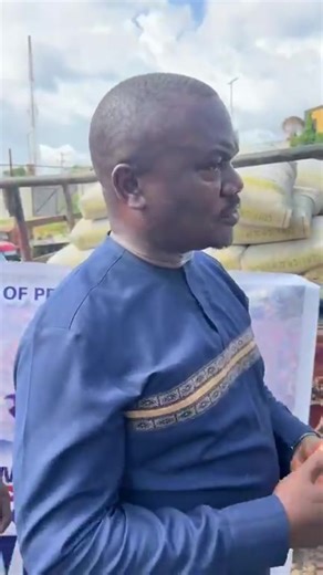 Hon. Prince Kreplah presents 50 bags of cement for the CDC Headquarters construction project. | BEST TV- Liberia