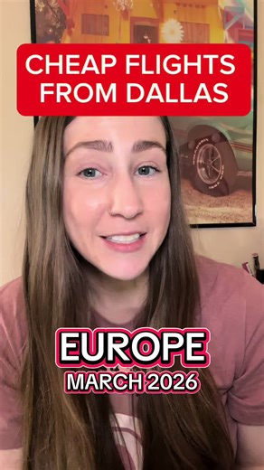 Dallas, cheap flights to Europe just popped up for March 2026! Dallas ➡️ Spain Dallas ➡️ Germany Dallas ➡️ Sweden Dallas ➡️ Italy I find the best flight deals on Airclub where you can customize your trip details and set up notifications for when your cheap flight drops!✈️ #cheapflights #flightdeals #dallas #europetraveldestinations