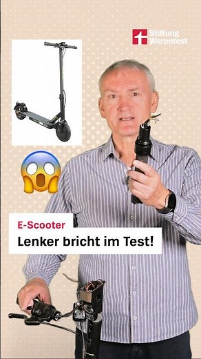 Test E-Scooter: Lenker gebrochen im Härtetest! Diesen Scooter vermeiden! (Stiftung Warentest)