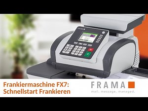 Supportvideo Frankiermaschine FX7: Einfach Frankieren | Frama Deutschland