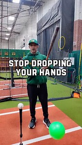 Use this drill to stop dropping your hands in your swing! #baseball #hitting #coaching #hitting | Legends Baseball & Softball Camps