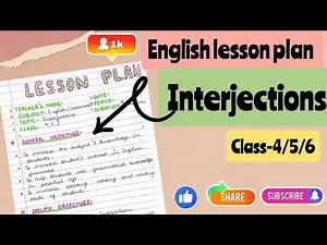 Interjections| English Lesson Plan: Learn Interjections for Class 4-6 Fun Grammar Activities #viral