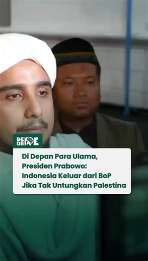 Pertanyaan sederhana, jika bukan BoP, lantas forum apa yang jadi solusi berunding soal kemerdekaan Palestina? #prabowo #indonesiaemas #dekade08