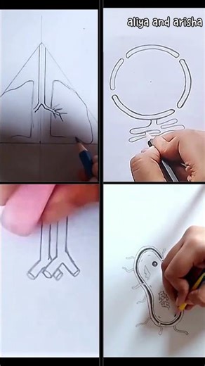 4 SUPER Easy Scientific Drawing Tricks! ✏️#shorts