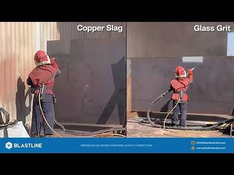 Copper Slag vs Glass Grit Abrasive Blasting
