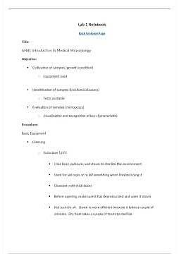 BIOD 171 Microbiology Lab Notebook Portage Learning Labs 1 9