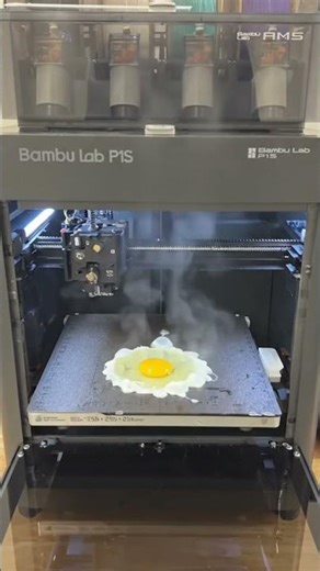 Frying an Egg on My Bambu Lab P1S 🍳🔥 #shorts #ai