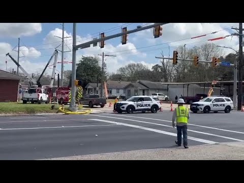 Emergency officials respond to bucket truck fire