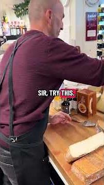 a washed rind aged cheese called Taleggio #cheese #cheesemonger