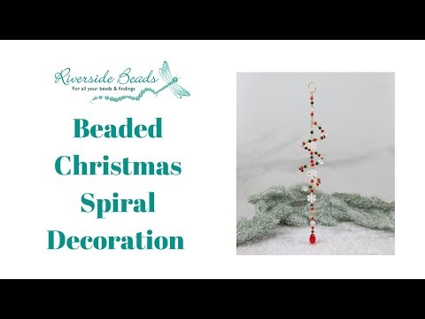 Beaded Christmas Spiral Decoration