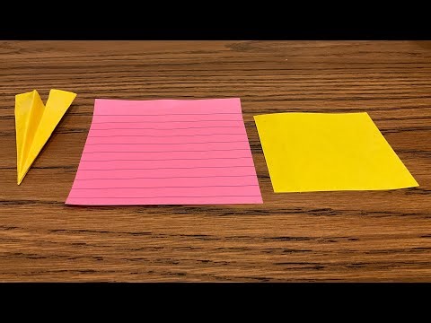 how to make another great flying sticky note paper plane