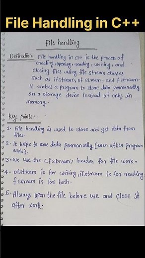 File Handling in C++ #filehandling #cplusplus