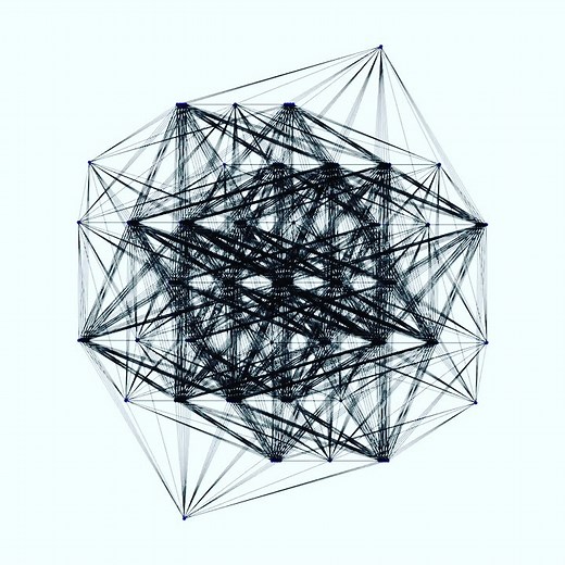 Misaki Ohta / 太田 三砂貴 | Rotational motion of the points(240 vertices) in the smallest norm of Root System E8 lattice. 8 dimensional lattice into 2 dim. #math #art... | Instagram