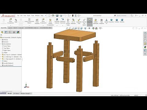 Solidworks tutorial Design of Stool in Solidworks
