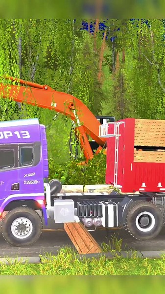 Spintires: MudRunner -SHACMAN DELONG X3000 Towing a Truck on a Snowy Road #mud#automobile#spintires