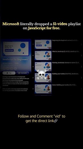 🤯JavaScript fundamentals from scratch by Microsoft #javascript #programming #webdev #microsoft