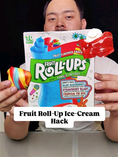 Creative Fruit Roll-Ups Ice-Cream Hack Test