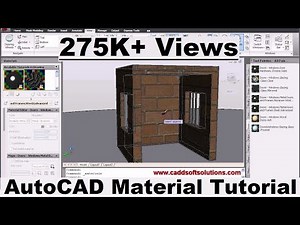 AutoCAD 3D Materials Tutorial | AutoCAD 2010 | Apply; Mapping; Create Material Video Lecture | A complete Guide to AutoCAD (English) - Design Softwares