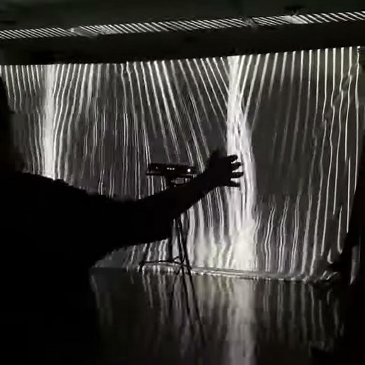 kinect and projection mapping experiment for interactive performance art
