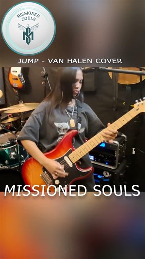 Take the lead Neisha!🎸🔥 JUMP - Van Halen | Missioned Souls | #familyband #coversong #siblings