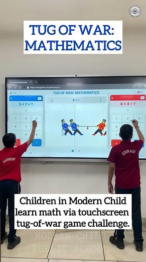 Smart learning meets fun! Kids master math with an exciting tug-of-war touchscreen game 🎯📚🔥