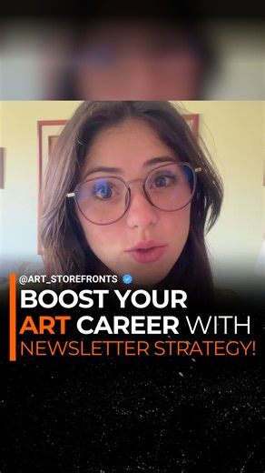 Want to effectively promote your artwork? Our newsletter strategy can help you achieve just that. Watch the video until the end. 🎥 And follow us for more art marketing tips! 👇 #ArtStorefronts #NewsletterStrategy #ArtPromotion #ArtCommunity #ArtMarketing #ArtistsOfInstagram | Art Storefronts