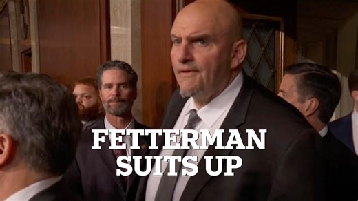 John Fetterman wears a suit to Trump's State of the Union