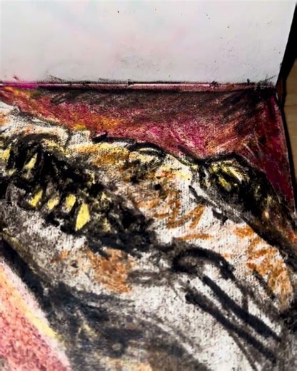 Complete Crocodile Drawing in Crayon 🐊 | Eva Kendrick Art Sketchbook