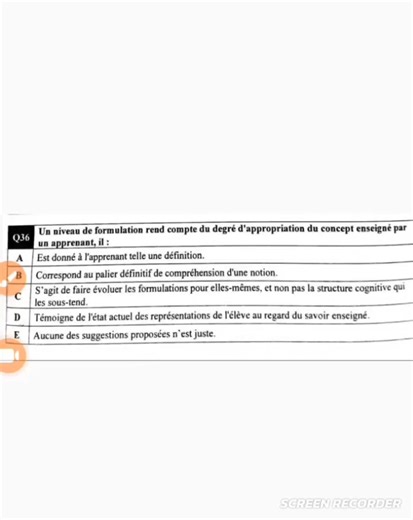 8.3K views · 104 reactions | La réponses au Questions 36,37 de l'examen didactique 2024 svt | Sciences svt_ math _ pc | Facebook