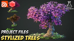 Procedural Tree: HoudiniFX   Redshift3D Project Files