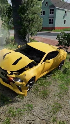 Camaro Driver Ignored the Stop Sign! - Realistic BeamNG Crash