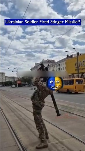Ukrainian Soldier Fires a Stinger at Geran Drone in the City Center!!